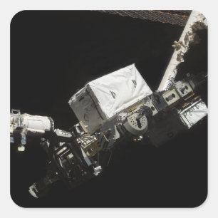 Fjärrstyrningssystemets robot arm fyrkantigt klistermärke