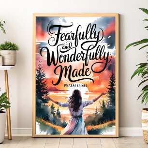Fjärt och underbart gjord - Christian Wall Art Poster