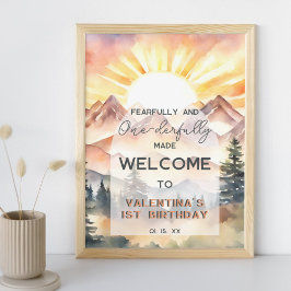 Fjärtligt och utomordentligt första födelsedag poster