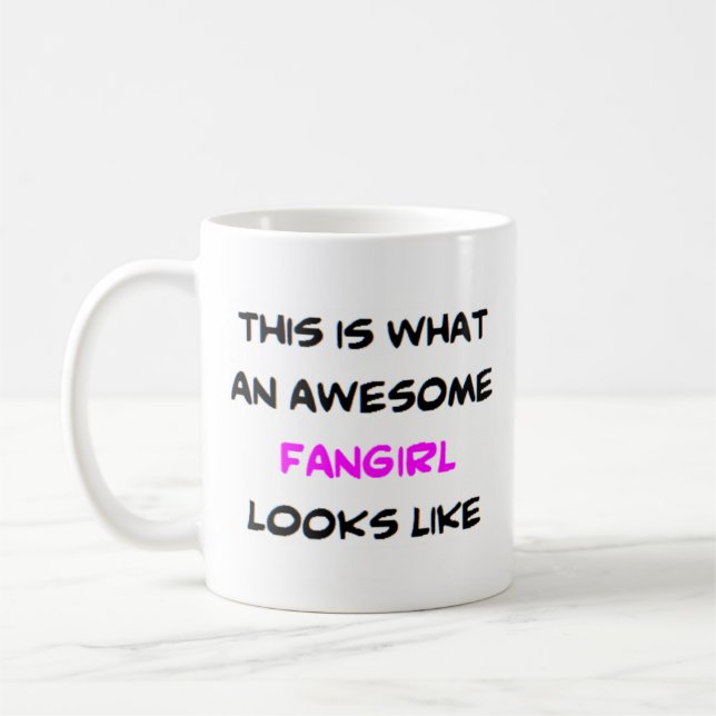 Fjästflicka, fantastisk kaffemugg (Vänster)