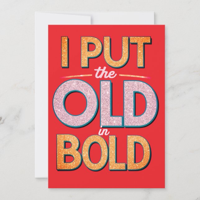 Fjazzig födelsedagspresent inbjudningar (Framsida)