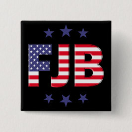 FJB anti Biden pro Trump amerikansk flagga Knapp