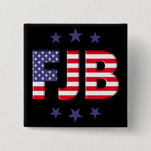 FJB anti Biden pro Trump amerikansk flagga Knapp