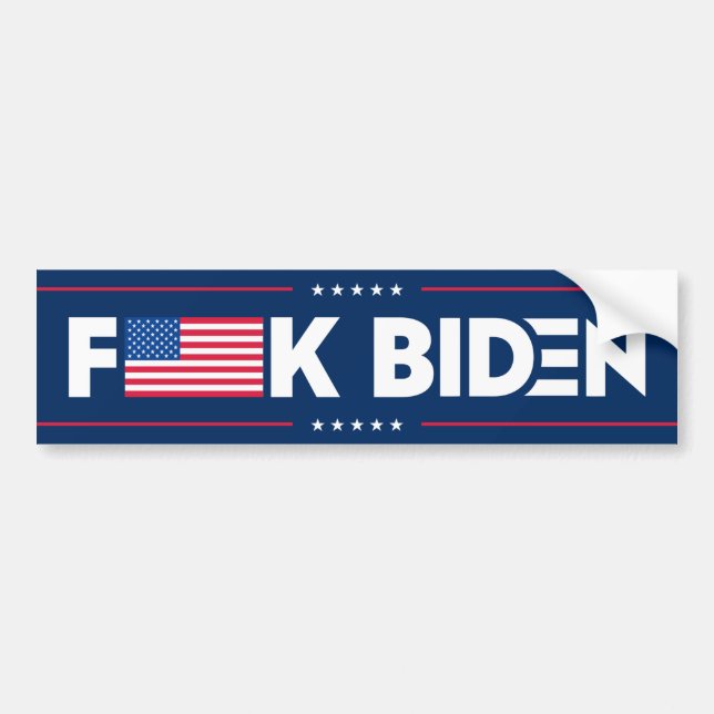 FJB f Biden roligt Biden Trump 2024 American flagg Bildekal (Framsidan)