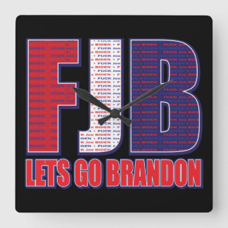 FJB Lets Go Brandon Fyrkantig Klocka