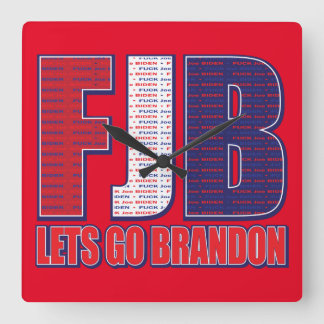 FJB Lets Go Brandon Fyrkantig Klocka