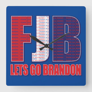 FJB Lets Go Brandon Fyrkantig Klocka