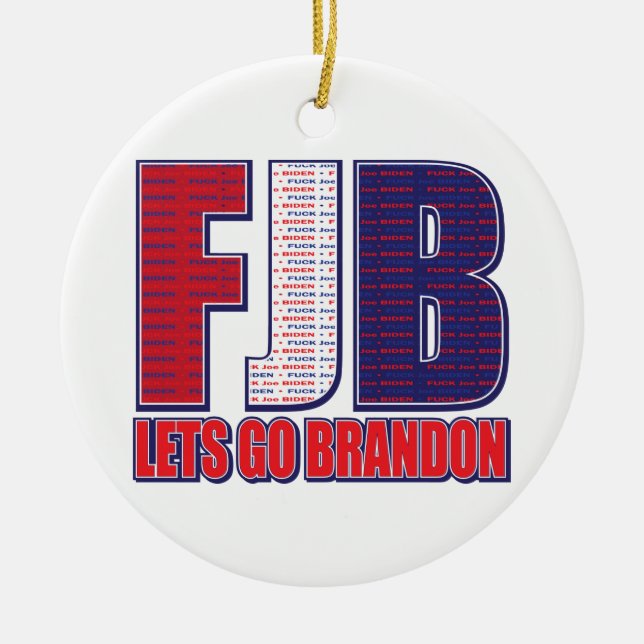 FJB - Lets Go Brandon Julgransprydnad Keramik (Framsidan)