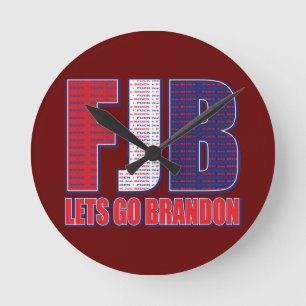 FJB Lets Go Brandon Rund Klocka
