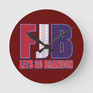 FJB Lets Go Brandon Rund Klocka