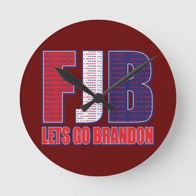 FJB Lets Go Brandon Rund Klocka (Framsida)