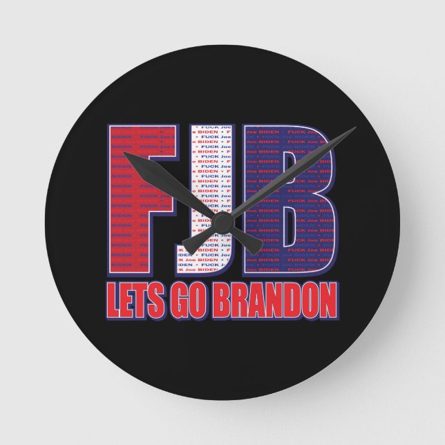 FJB Lets Go Brandon Rund Klocka (Framsida)