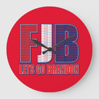 FJB Lets Go Brandon Stor Klocka