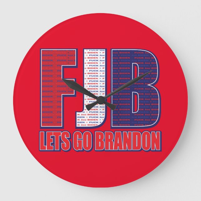 FJB Lets Go Brandon Stor Klocka (Framsida)
