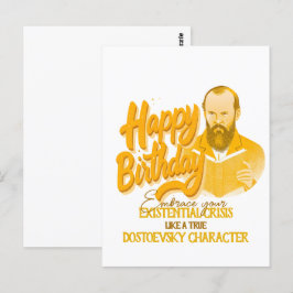Fjodor Dostojevskij - Geometrisk elegant stil Vykort