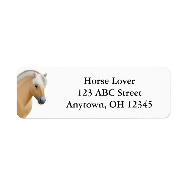 Fjord Horse Address Label Returadress Etikett (Framsidan)