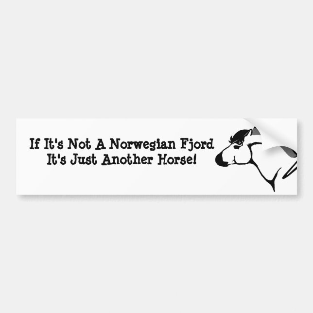 Fjord Horse Bumper Sticker Bildekal (Framsidan)