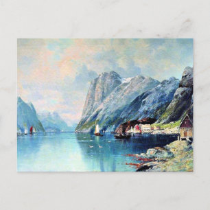 Fjord i Norge, bra konsmålning Vykort