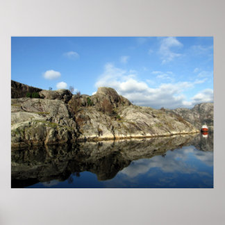 Fjord Reflektioner 1 Poster