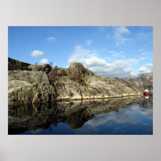 Fjord Reflektioner 1 Poster (Framsidan)