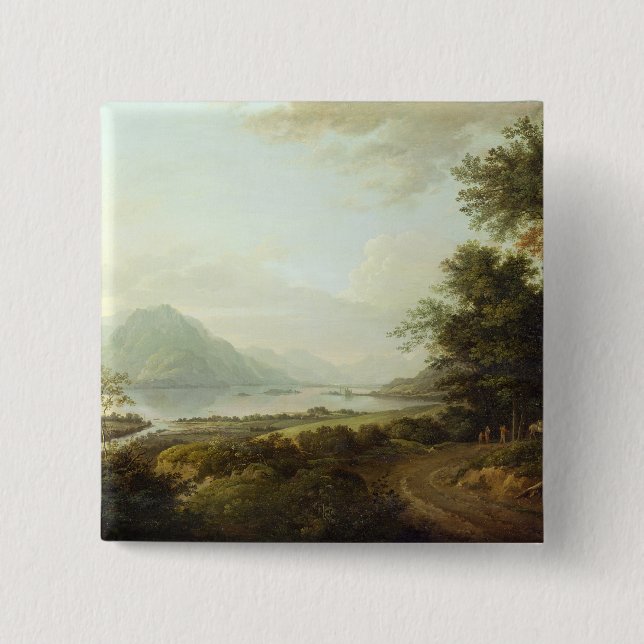 FjordAwe, Argyllshire, c.1780-1800 (olja på Knapp (Framsida)