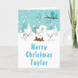 Fjordrävar Vinterundret God Jul Helgkort