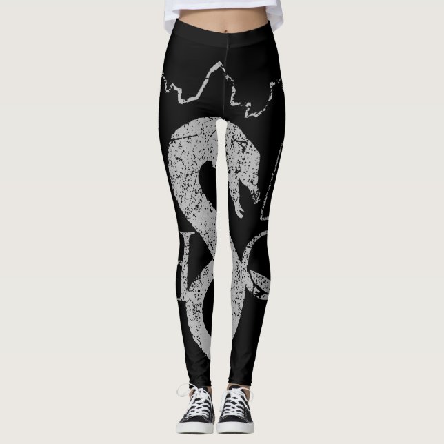 FjordSquaddamasker i svart Leggings (Framsida)