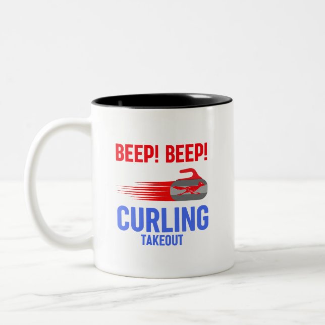Fjort! Fjort! Curling Takeout Två-Tonad Mugg (Vänster)