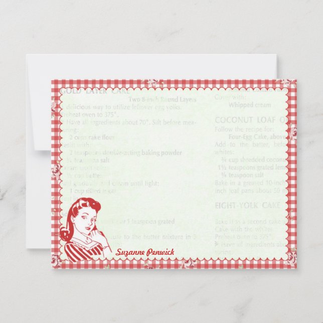 Fjorton 50-tums platta Personlig för Gal Anteckningskort (Framsida)