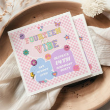 Fjorton A Vibe Preppy Patch fjortonde Födelsedagsf