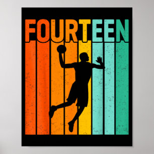 Fjorton födelsedags basketspelare 14 år gammal poster