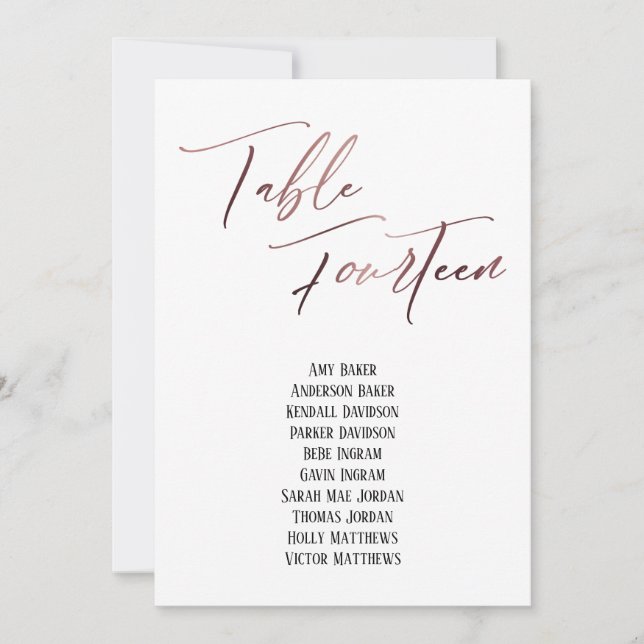 fjorton sittplatser för handskriftsschemat Bord i  (Framsida)