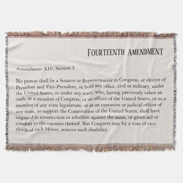 Fjortonde ändringen av avsnitt 3 filt (Framsidan)