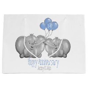 Fjortonde årsdagen av elefantparet bröllop