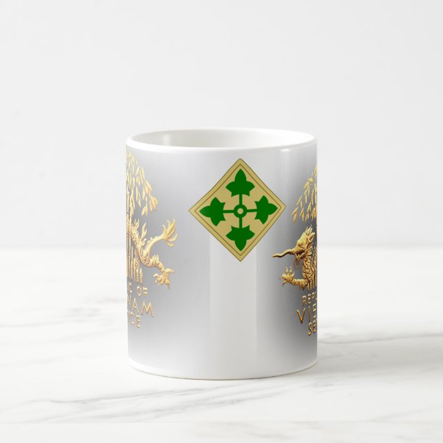 Fjortonde Infantry and Vietnam Service Dragon Kaffemugg (Center)