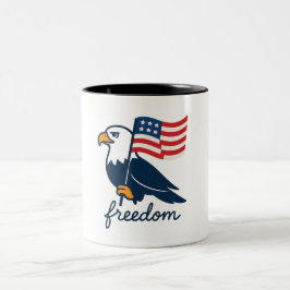 Fjortonde juli Freedom Mugg med American Flagga &