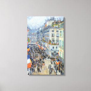 Fjortonde Juli, Rue Daunou av Childe Hassam Canvastryck