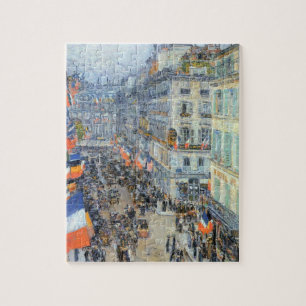 Fjortonde juli, Rue Daunou av Childe Hassam Pussel