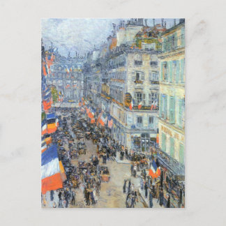 Fjortonde juli, Rue Daunou av Childe Hassam Vykort