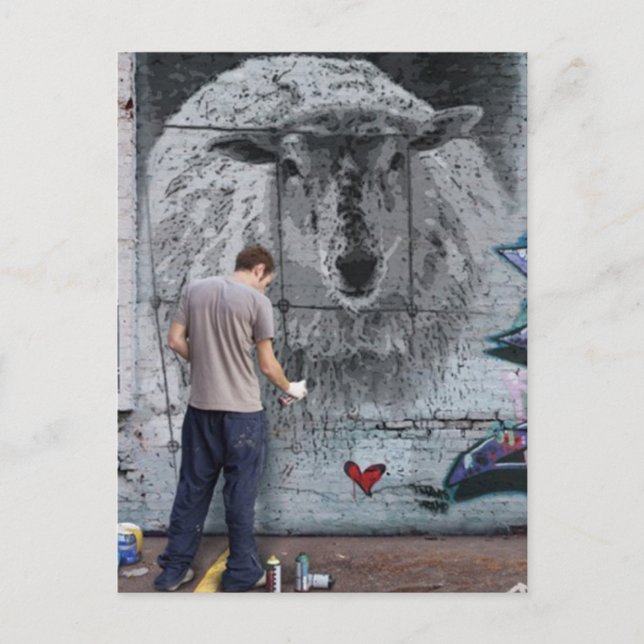 Fjun får graffiti vykort (Framsida)