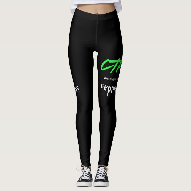 FKDPRSN ’F*ck Depression’ Combat Edition Leggings (Framsida)