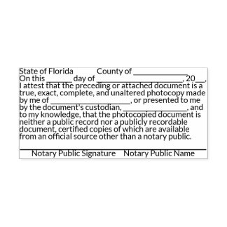 FL Copy Certification Frimärke Självfärgande Stämpel
