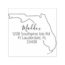 FL | delstaten Florida Returadress Frimärke Självfärgande Stämpel