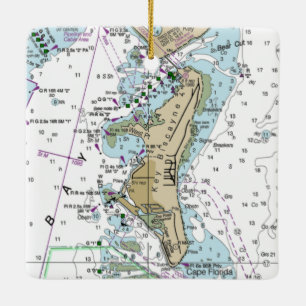 FL-diagram över Nyckel Biscayne Julgransprydnad Keramik