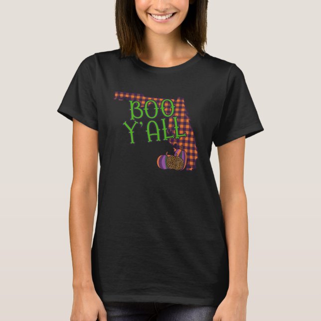 FL Florida Fall Halloween State Outline Cute  for  T Shirt (Framsida)