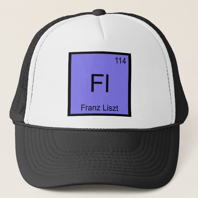 Fl - Franz Liszt Kemiskt Element Symbol Kompositör Keps (Framsida)