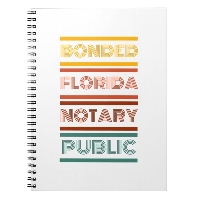 FLA Bonded Notary Public Notebook Anteckningsbok (Framsidan)