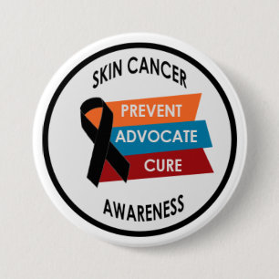 Flå cancermedvetenhet 3" det stora emblem knapp