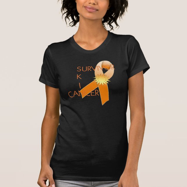 Flå canceröverlevanden D3:: Pussel/orange band 1 T-shirt (Framsida)
