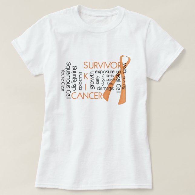 Flå canceröverlevanden D4:: Förbrylla ord Tee (Design framsida)